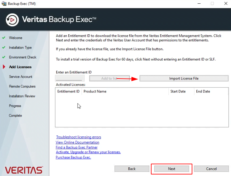 how to install veritas backup exec 16
